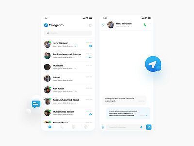 Telegram Redesign app design icon redesign telegram ui uiux apps redesign ux