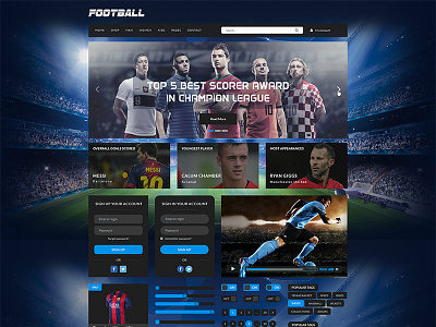 Sport Kit UI elegent flat football kit sport ui