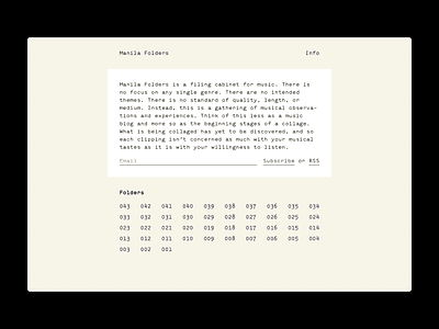 Manila Folders manila folder music type:face=manifoldsans type:face=manifoldsans web design website