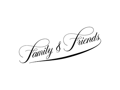 Family & Friends ampersand family friends lettering script type