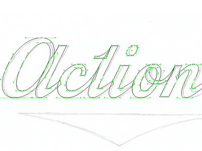 Action WIP bezier lettering script type