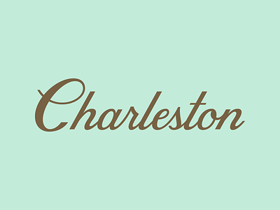 Charleston charleston chs lettering sc script south carolina