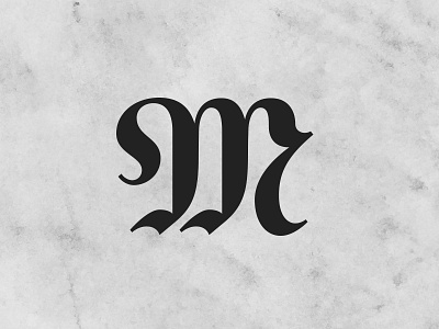 Marble Journal fraktur m type typography