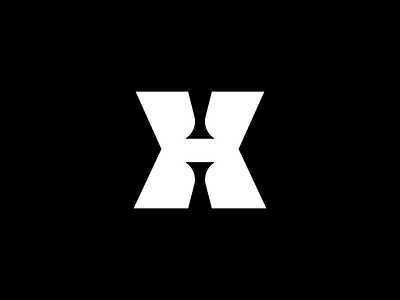 X & H hx monogram type type design typography xh