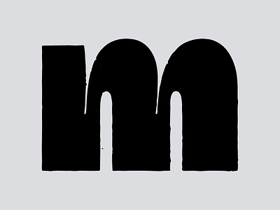 m—Study glyph letterform m type typography