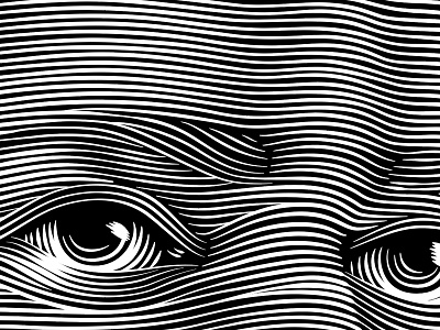 Self Portrait engraving eye illustration portrait vector