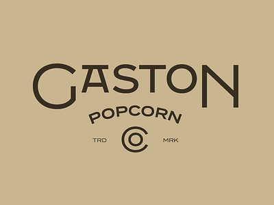 Gaston Popcorn Co custom font fort foundry lockup logotype popcorn sans serif termina typography