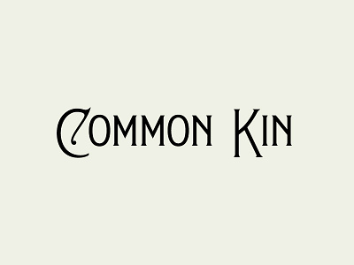 Common Kin logotype bakery common kin custom font custom typography logotype