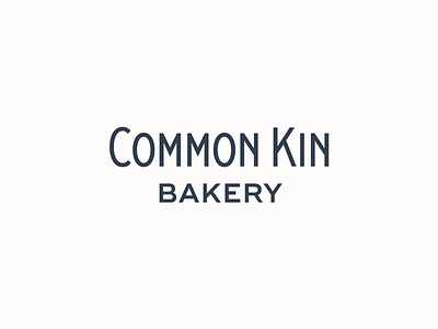 Common Kin logotype bakery common kin custom font custom typography logotype ridley grotesk