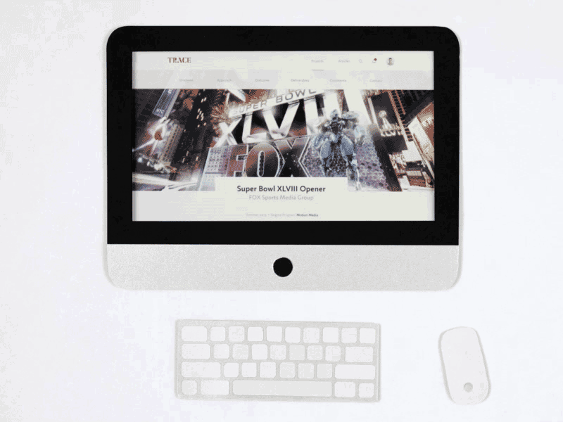 Trace Paper Website animation gif mockup paper trace video website