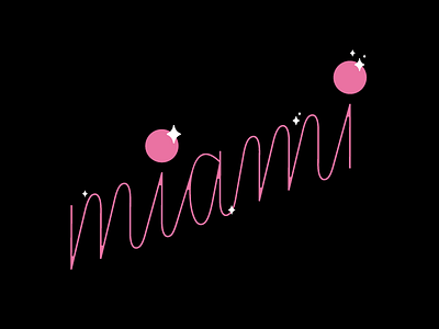 Miami lettering mattymatt miami monoline pink script sparkle type typography