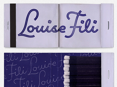 Joining Louise Fili lettering louise fili match book matches monoline script type typography