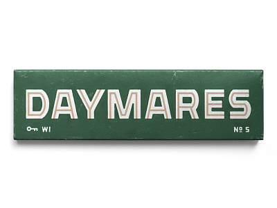 05. Daymares by WebsterX inline lettering match box matchbox matches type type design typography