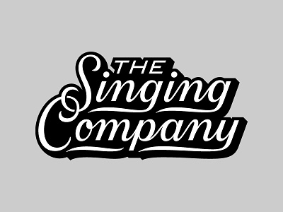 The Singing Company lettering script type typography varsity varsity jacket