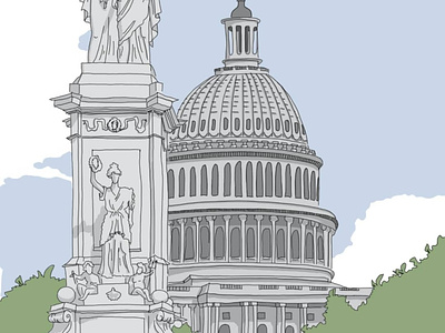 Цифровая иллюстрация Капитолий
