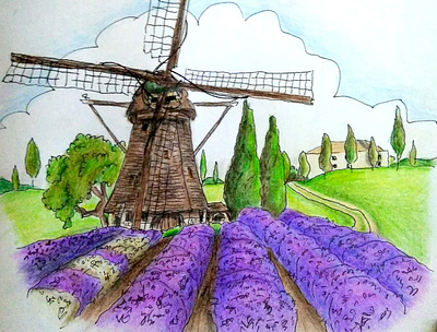 Illustration "Windmill" design illustration
