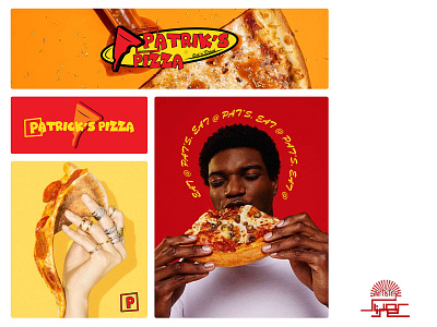 Retro Pizza place logo design mood board