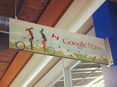 Google fiber team sign design fiber fun google