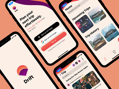 Travel Planning Cloud App Case Study app branding cloud app design figma illustration ios iphone logo styleguide ui ux