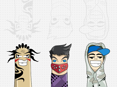 Characters characters illustration random