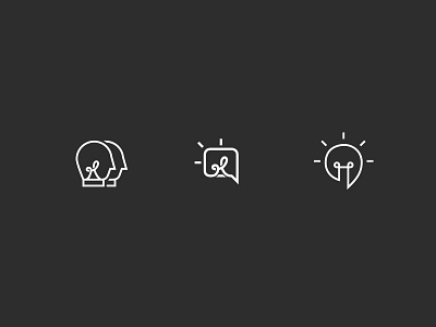 Icons bubble flat icon idea light social study thought