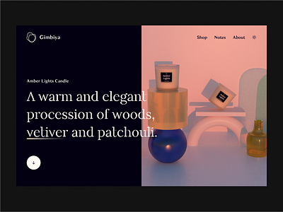 Candle UI c4d homepage octanne ui