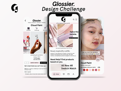 Glossier Design Challenge Mockup