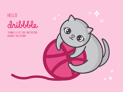 Hello, Dribbble! cute design icon illustration