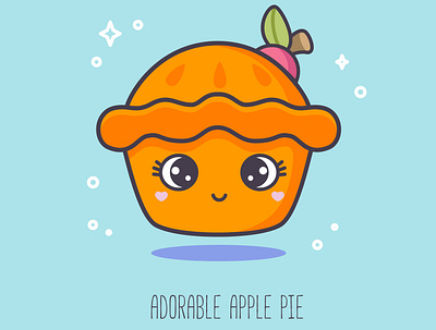 ABC sweets: Adorable Apple Pie abc alphabet cute design illustration