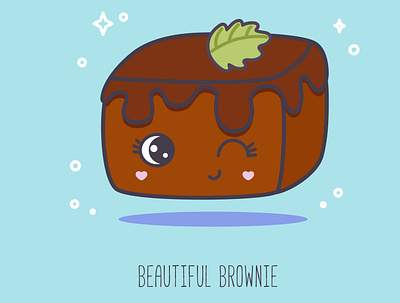 ABC sweets: Beautiful Brownie abc alphabet cute design illustration