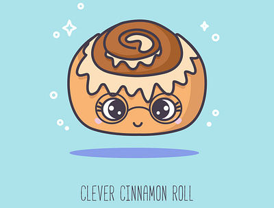 ABC sweets: Clever Cinnamon Roll abc alphabet cute design illustration