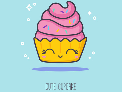 ABC sweets: Cute Cupcake abc alphabet cute design illustration