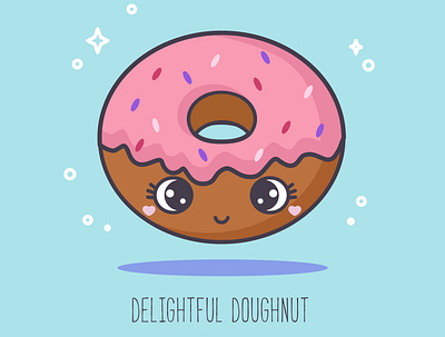 ABC sweets: Delightful Doughnut abc alphabet cute design flat illustration vector