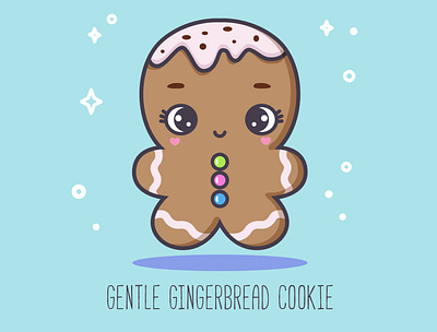 ABC sweets: Gentle Gingerbread Cookie abc alphabet cute design flat illustration vector