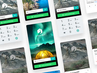 Phone Verification Flow design login screen ui ux