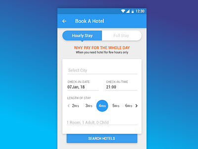 Short Stay booking booking app design hotel hotel booking room