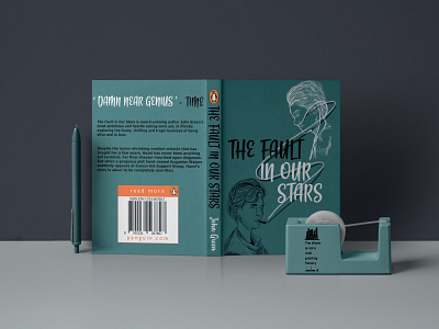 Book Cover Design book bookcover bookcoverdesign books bookstore design dil bechara illustration illustrator john green layout layoutdesign layouts mockup penguin penguin books read reading redesign the fault in our stars