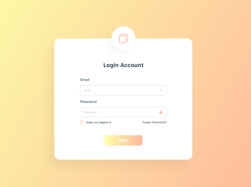 Simple Login With Gradient Background by Talat Sethar on Dribbble