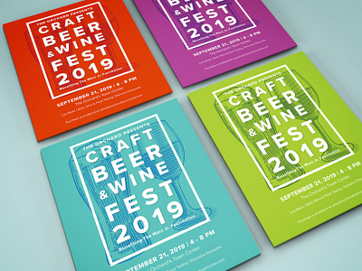 2019 Craft Beer and Wine Fest branding graphic design poster