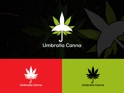 Umbralla Canna Logo Design creative logo logo logo design logo mark minimalist logo professional logo