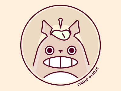 Totoro Stares Into Your Soul animation art design film flat ghibli illustration illustrator ui vector