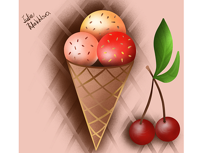 Ice cream digitalillustration illustration