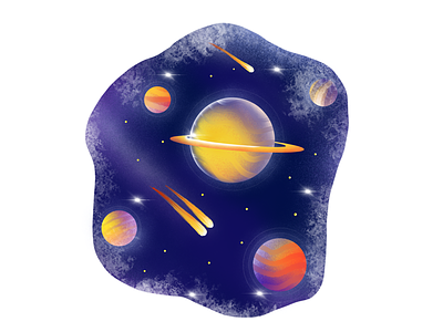 Space digitalillustration illustration