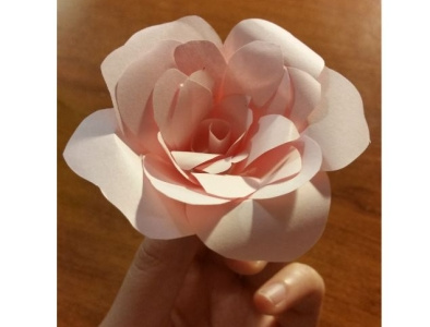 Hand-made Rose craft flower paper pink rose sticky note