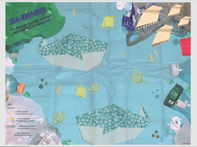 Maps for the Future: 2D Map 2d art design illustrator map marine pollution origami photography version 3