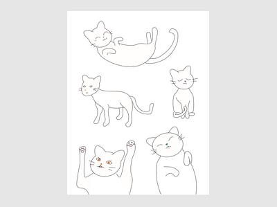 Cats! cats drawing fun illustrator