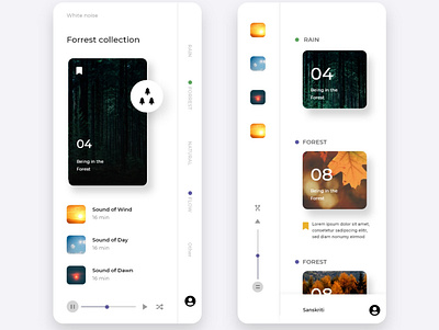 Nature's song adobe adobe xd adobexd app app design design minimal natural ux webdesign