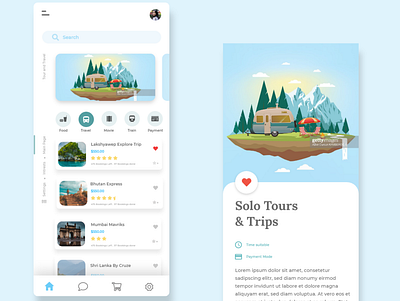 Traveling app adobe adobe xd app design minimal travel ui ux website