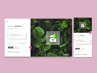 Aroma final 2 adobe xd app design application design minimal ui ui website ux webdesign website