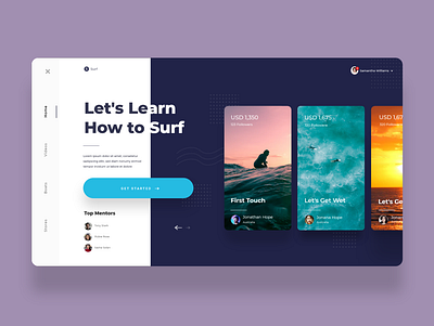 surfing webconcept adobe xd design ui ux web webdesign website